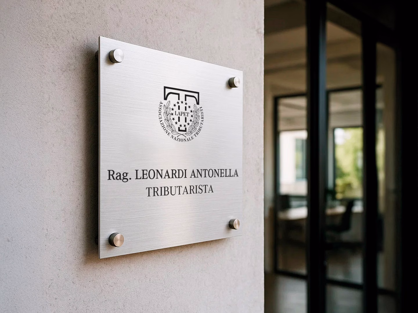 targa alluminio spazzolato