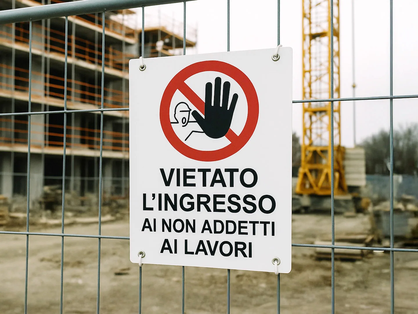 cartello cantiere personalizzato segnaletica divieto