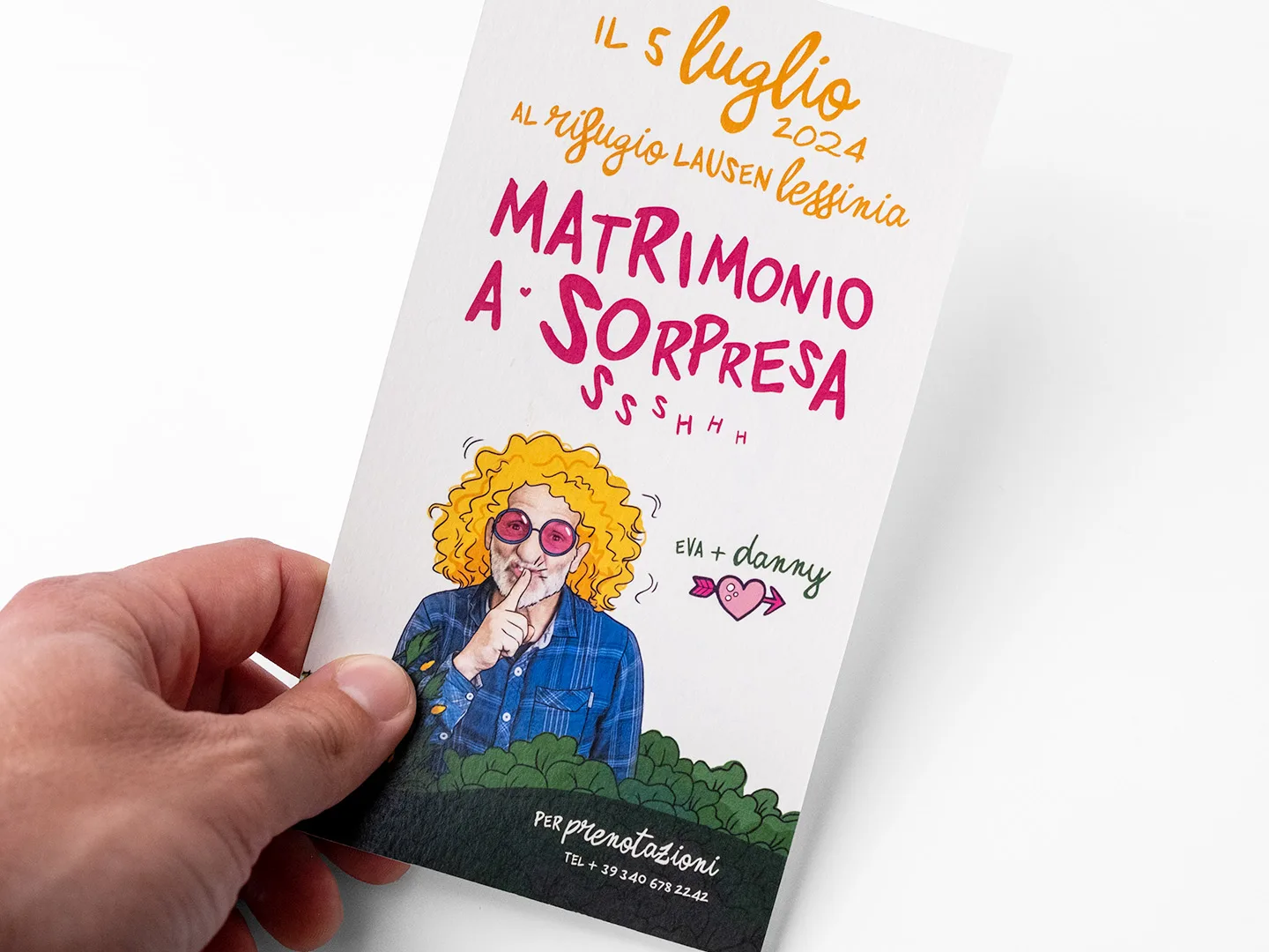 invito matrimonio illustrato