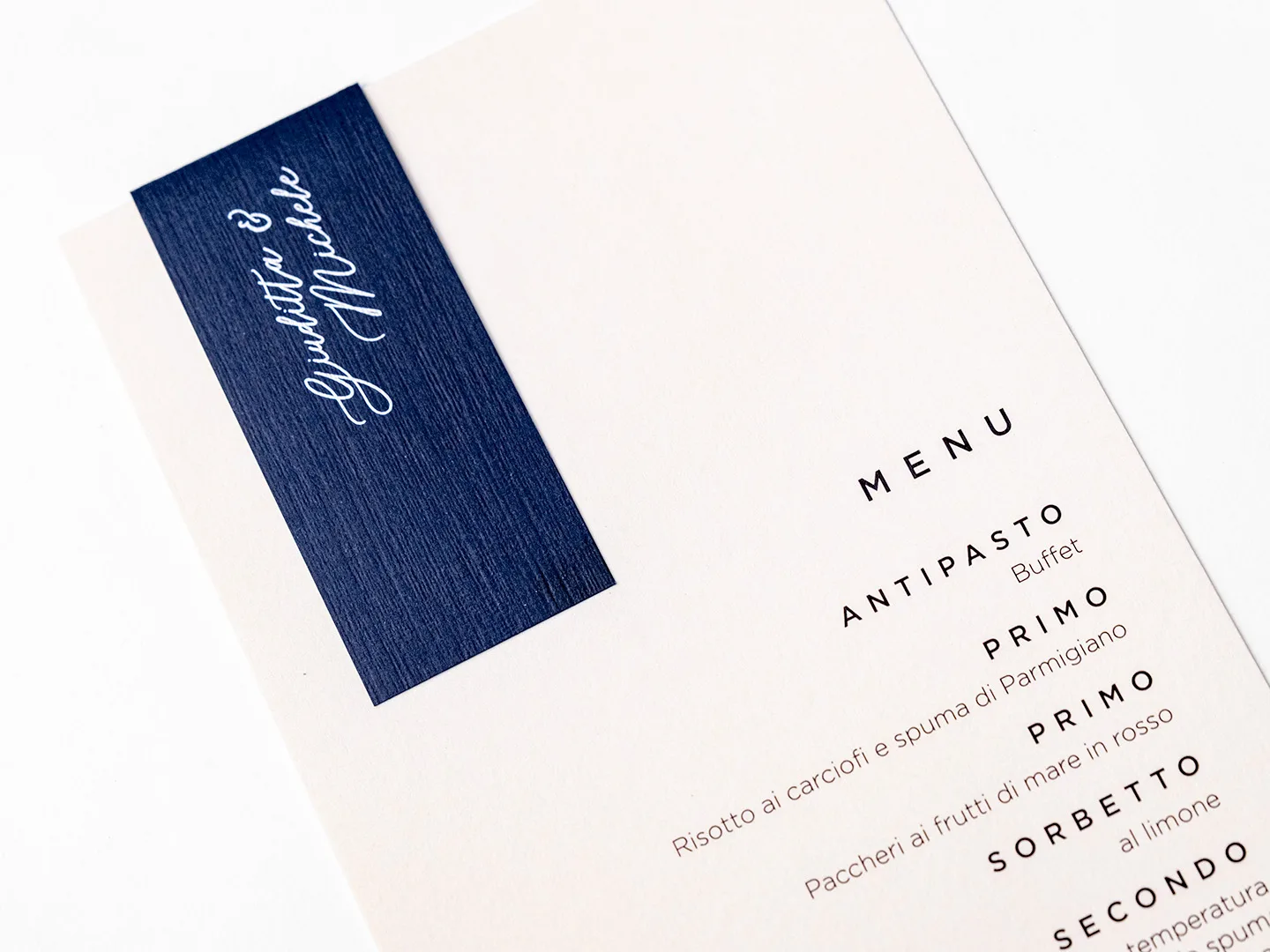 partecipazioni matrimonio menù con carte speciali